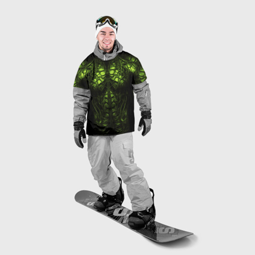 Накидка на куртку 3D Зелёный экзоскелет, цвет 3D печать - фото 3