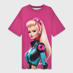 Кукла Барби - киберпанк – Платье-футболка с принтом купить со скидкой в -9%