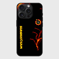 Чехол силиконовый для Apple iPhone 15 Pro матовый Serious Sam game storm