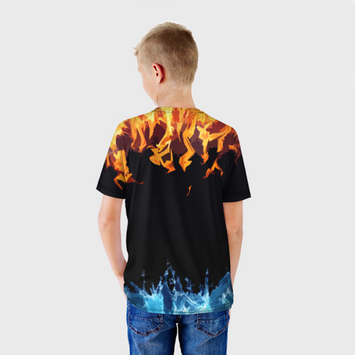 Детская футболка 3D PUBG online битва огня и льда, цвет 3D печать - фото 4