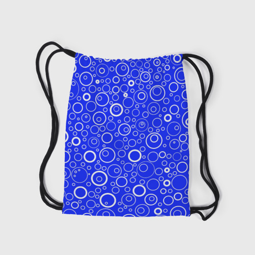 Рюкзак-мешок 3D Сине-белый паттерн пузырьки - фото 7