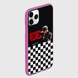 Чехол для iPhone 11 Pro матовый Макс Ферстаппен гонщик - фото 2