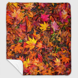 Осенняя листва кистью – Плед с рукавами с принтом купить