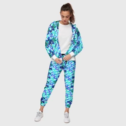 Женский костюм 3D Синий узор и бело-чёрная обводка - фото 2