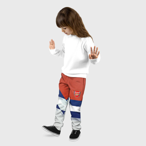 Детские брюки 3D Арсенал спорт текстура, цвет 3D печать - фото 3