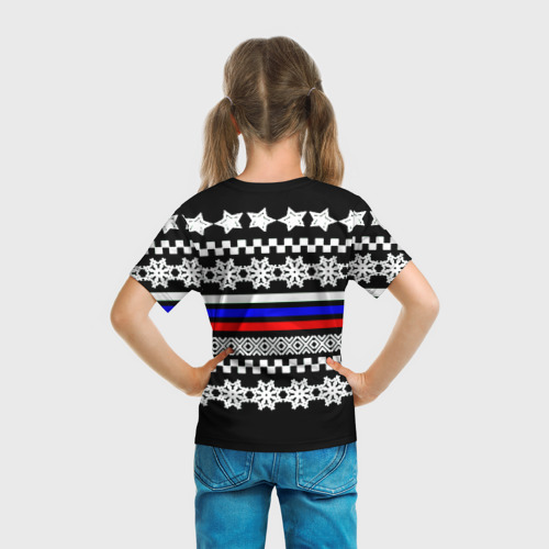 Детская футболка 3D Россия спорт зима с гербом, цвет 3D печать - фото 6