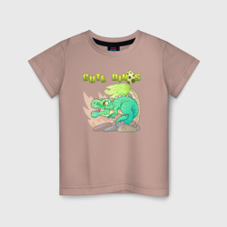 Забавный динозавр тираннозавр – Детская футболка хлопок с принтом купить со скидкой в -20%