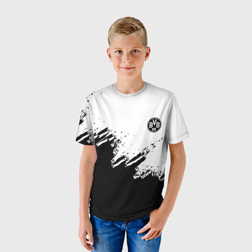Детская футболка 3D Borussia sport краски, цвет 3D печать - фото 3