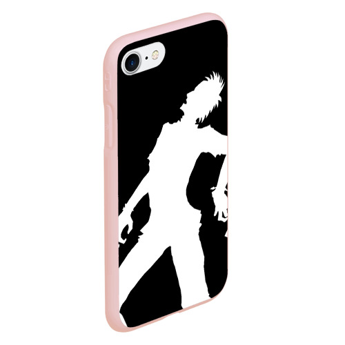 Чехол для iPhone 7/8 матовый с принтом Силуэт зомби с телефоном, вид сбоку #3