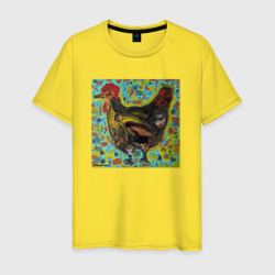 Пестрая курица – Мужская футболка хлопок с принтом купить со скидкой в -20%