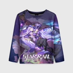 Детский лонгслив 3D Черный лебедь из Хонкая