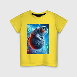 Детская футболка хлопок Space cat - ai art