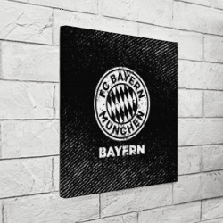 Холст квадратный Bayern с потертостями на темном фоне - фото 2