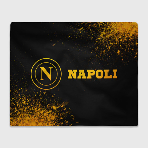 Плед с принтом Napoli - gold gradient по-горизонтали, вид спереди №1