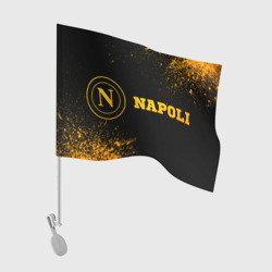 Флаг для автомобиля Napoli - gold gradient по-горизонтали