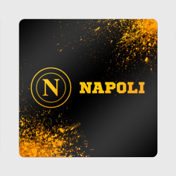 Магнит виниловый Квадрат Napoli - gold gradient по-горизонтали