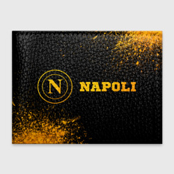 Обложка для студенческого билета Napoli - gold gradient по-горизонтали