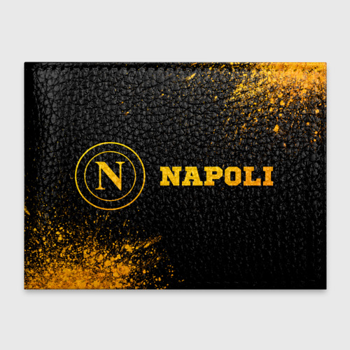 Обложка для студенческого билета Napoli - gold gradient по-горизонтали