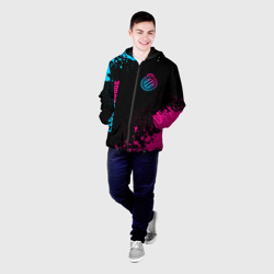 Мужская куртка 3D Club Brugge - neon gradient вертикально - фото 2
