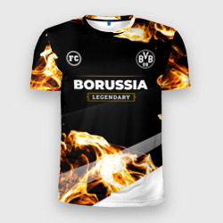 Borussia legendary sport fire – Мужская футболка 3D Slim с принтом купить со скидкой в -9%