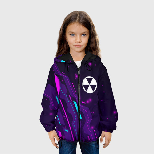 Детская куртка 3D с принтом Fallout neon gaming, вид сбоку #3