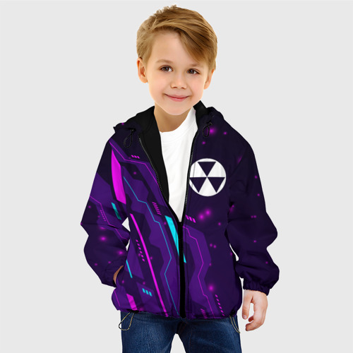 Детская куртка 3D с принтом Fallout neon gaming, фото на моделе #1