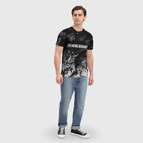 Мужская футболка 3D Breaking Benjamin black graphite, цвет 3D печать - фото 5