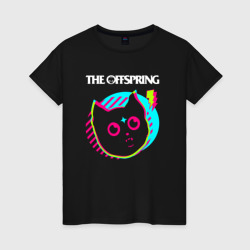 Женская футболка хлопок The Offspring rock star cat