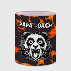 Кружка с полной запечаткой Papa Roach рок панда и огонь - фото 2