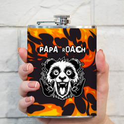 Фляга Papa Roach рок панда и огонь - фото 2