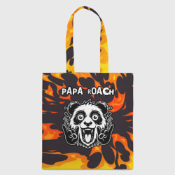 Шоппер 3D Papa Roach рок панда и огонь