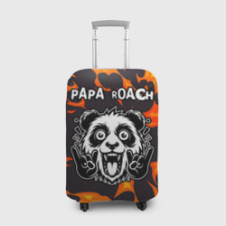 Чехол для чемодана 3D Papa Roach рок панда и огонь