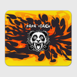 Прямоугольный коврик для мышки Papa Roach рок панда и огонь