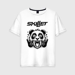 Женская футболка хлопок Oversize Skillet - rock panda