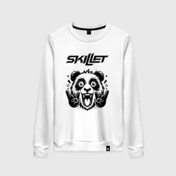 Женский свитшот хлопок Skillet - rock panda