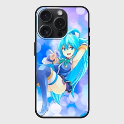 Чехол силиконовый для Apple iPhone 15 Pro Мax матовый Аква из Коносубы