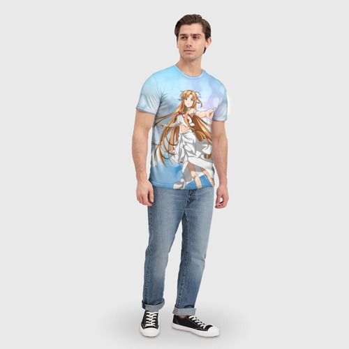 Мужская футболка 3D с принтом Асуна Юки из Мастеров меча онлайн, вид сбоку #3