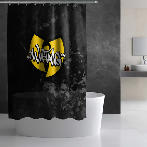 Штора 3D для ванной Wu tang clan logo - фото 2