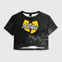 Женская футболка Crop-top 3D Wu tang clan logo