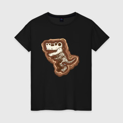 Скелет динозавра раскопки – Женская футболка хлопок с принтом купить со скидкой в -20%