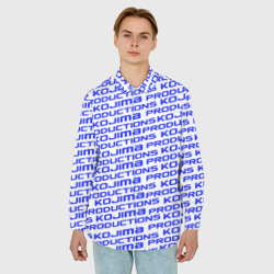 Мужская рубашка oversize 3D Kojima pattern game - фото 2