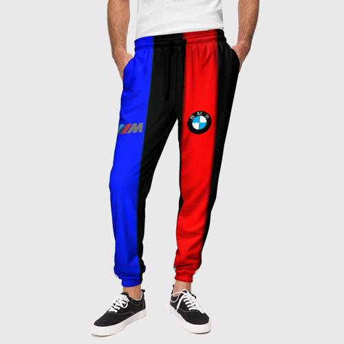 Мужские брюки 3D BMW sport line steel collection, цвет 3D печать - фото 4
