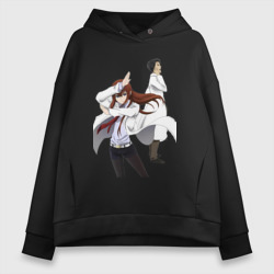 Женское худи Oversize хлопок Врата Штейна Ринтаро Курису Макисэ 