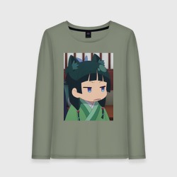 Женский лонгслив хлопок Монолог фармацевта Маомао с ушками