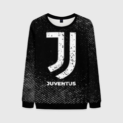 Мужской свитшот 3D Juventus с потертостями на темном фоне