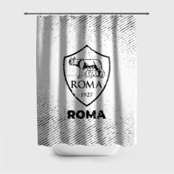 Штора 3D для ванной Roma с потертостями на светлом фоне