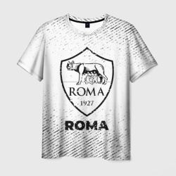Мужская футболка 3D Roma с потертостями на светлом фоне