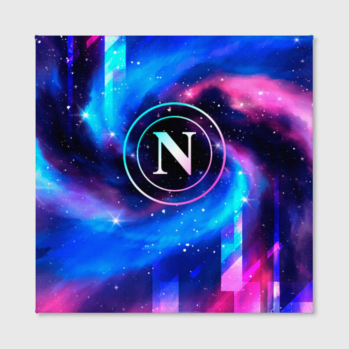 Холст квадратный Napoli неоновый космос, цвет 3D печать - фото 2