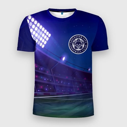 Мужская футболка 3D Slim Leicester City ночное поле, цвет 3D печать