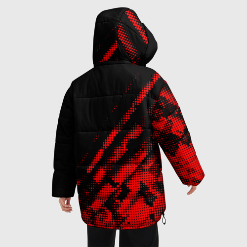 Женская зимняя куртка Oversize Roma sport grunge, цвет красный - фото 4